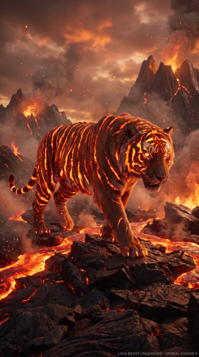 Lava Tiger Wallpaper